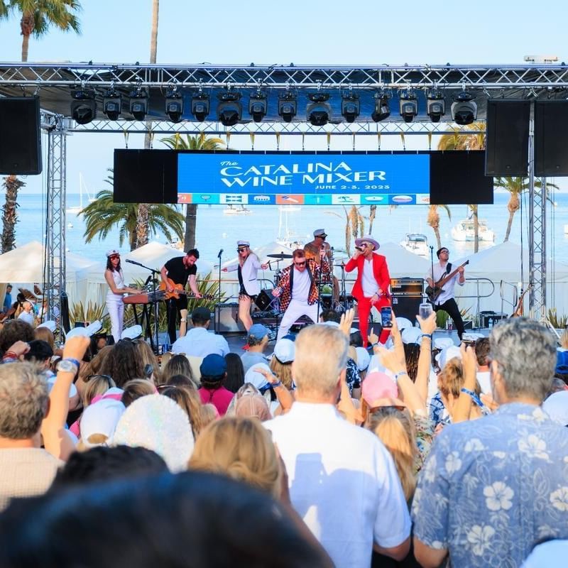Crowd of people at the Catalina Wine Mixer 2026 event.