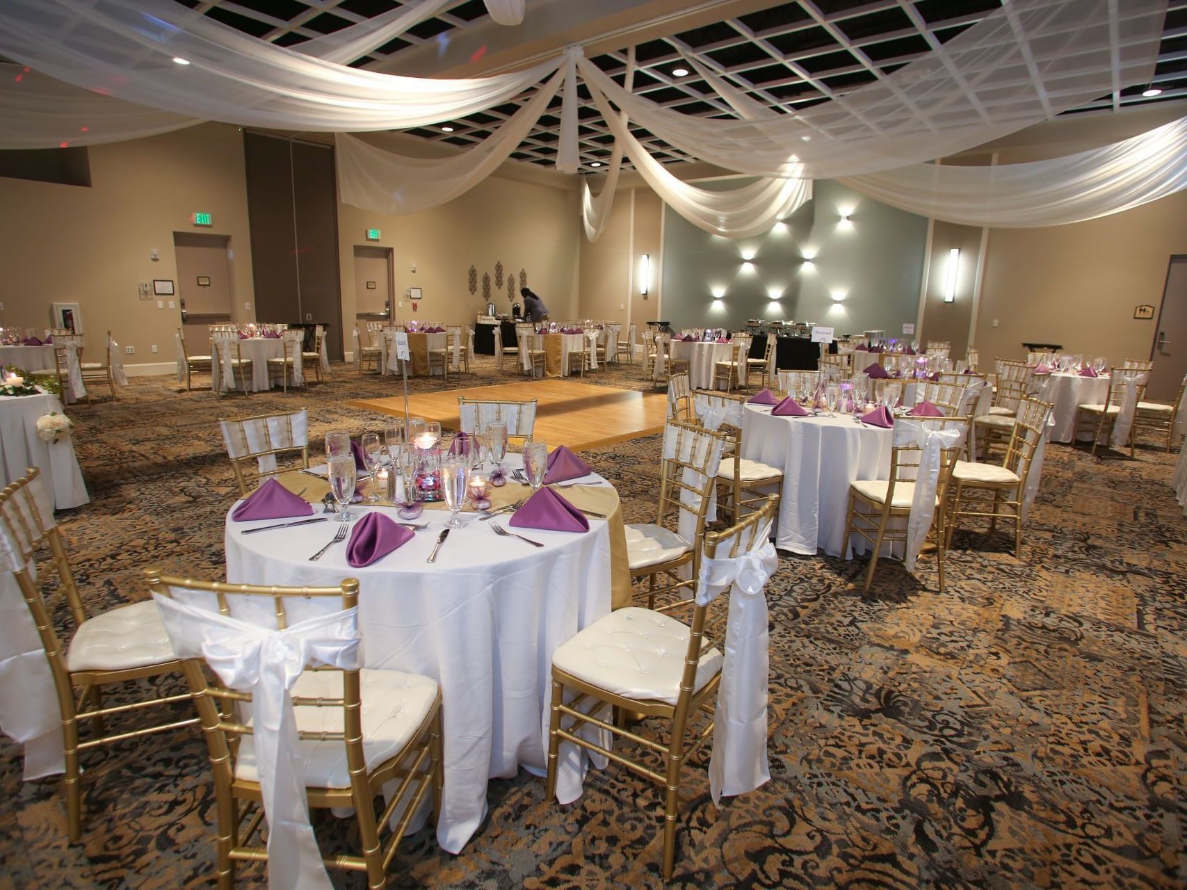 Rosen Ballroom Banquet table set-up, Rosen Inn Lake Buena Vista