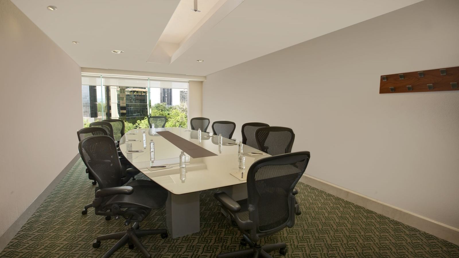 Conference room table setup at Grand Fiesta Americana