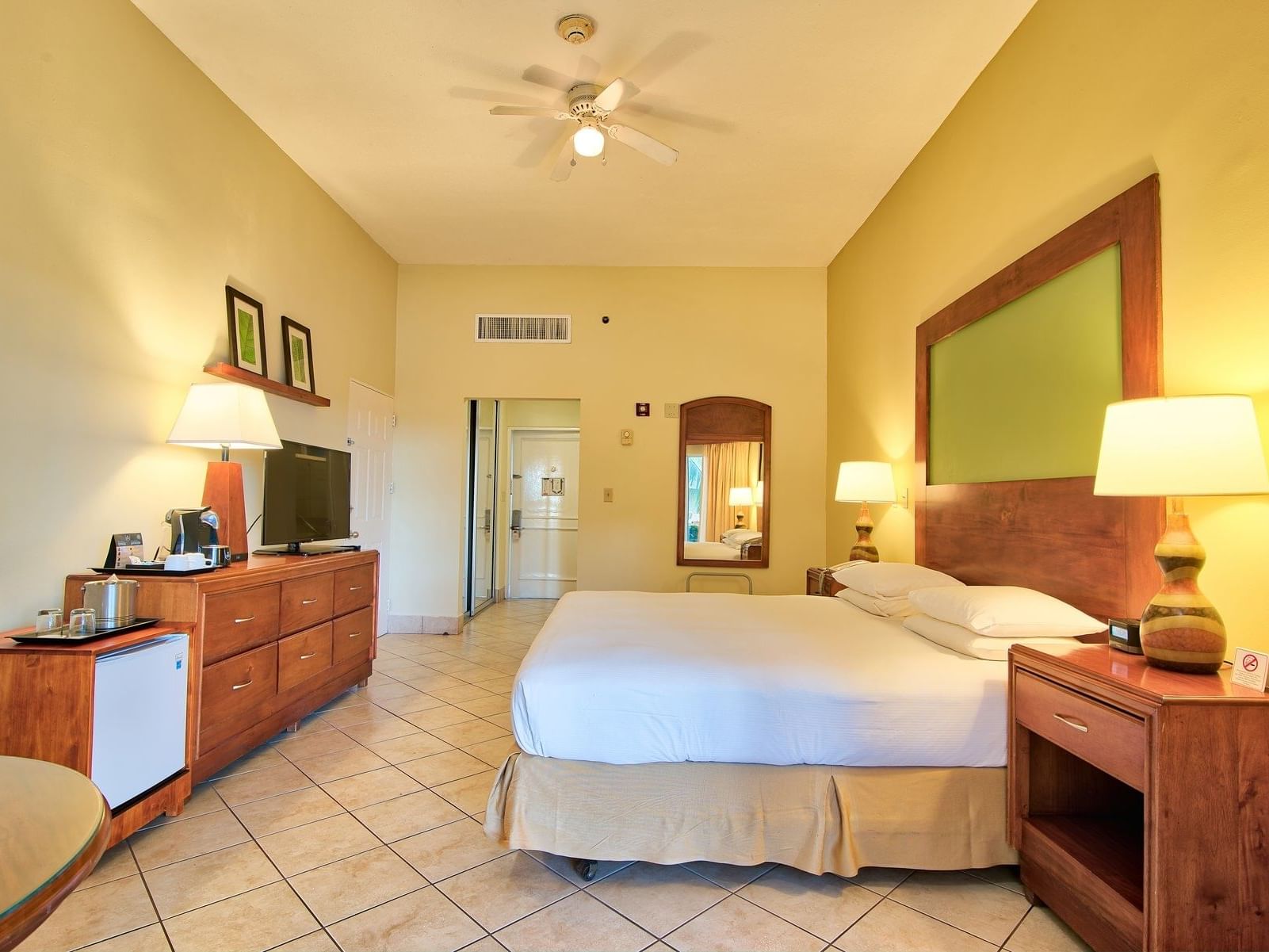 Interior view of Accessibility Preference one King Bed Room at Fiesta Resort