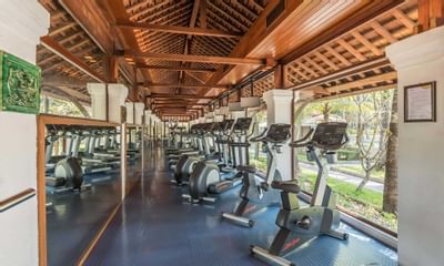 Interior of the Fitness centre at Chatrium Royal Lake Yangon