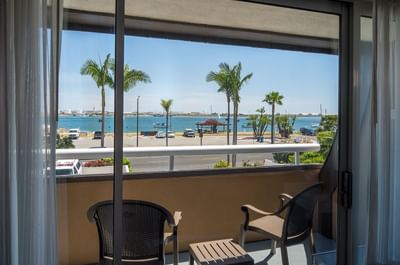 Second Floor Bay View room Patio view at Bay Club Hotel