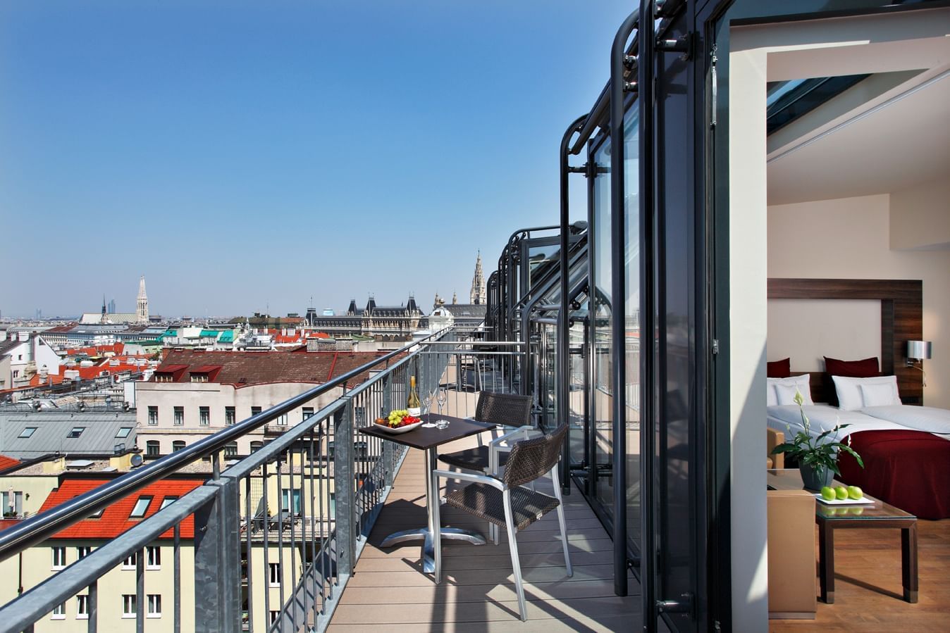 View of the balconies of rooms at Flemings Selection Hotel