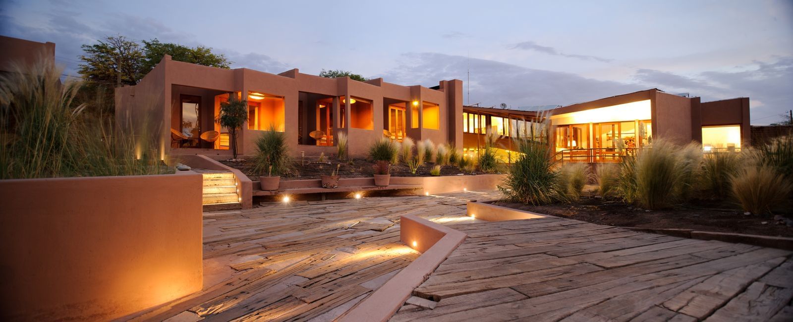 side view of Hotel Exterior at NOI Casa Atacama Hotel