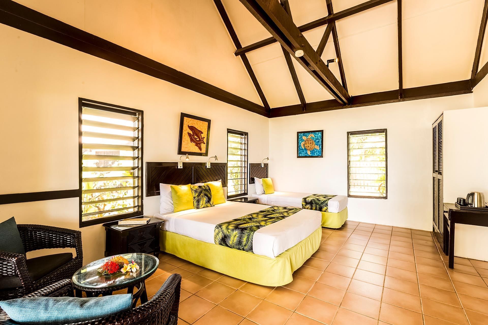King bed in Ocean View Villa Bedroom at Tambua Sands Resort