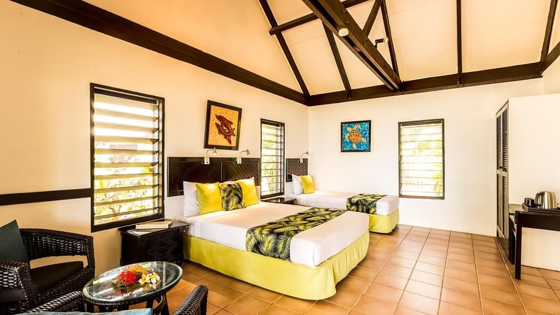 King bed in Ocean View Villa Bedroom at Tambua Sands Resort