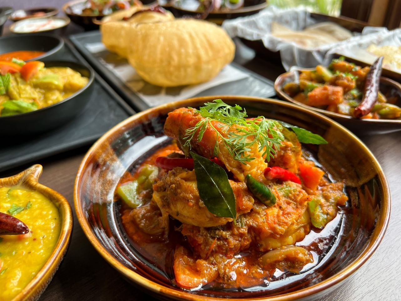 Close-up of a dish served at Chatrium Hotel Royal Lake Yangon