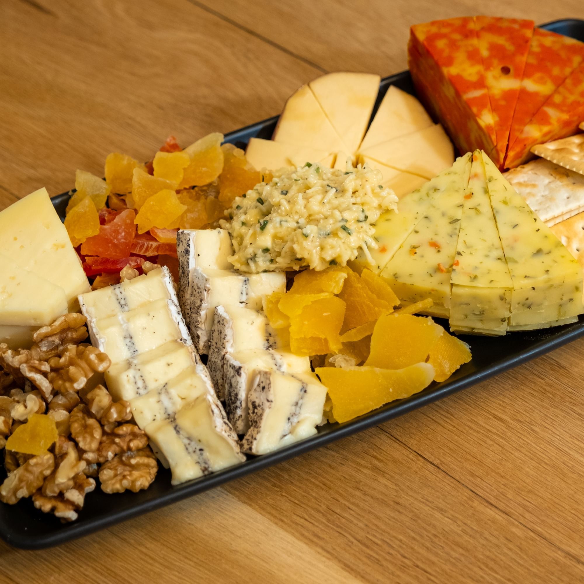 variety of cheese on a plate