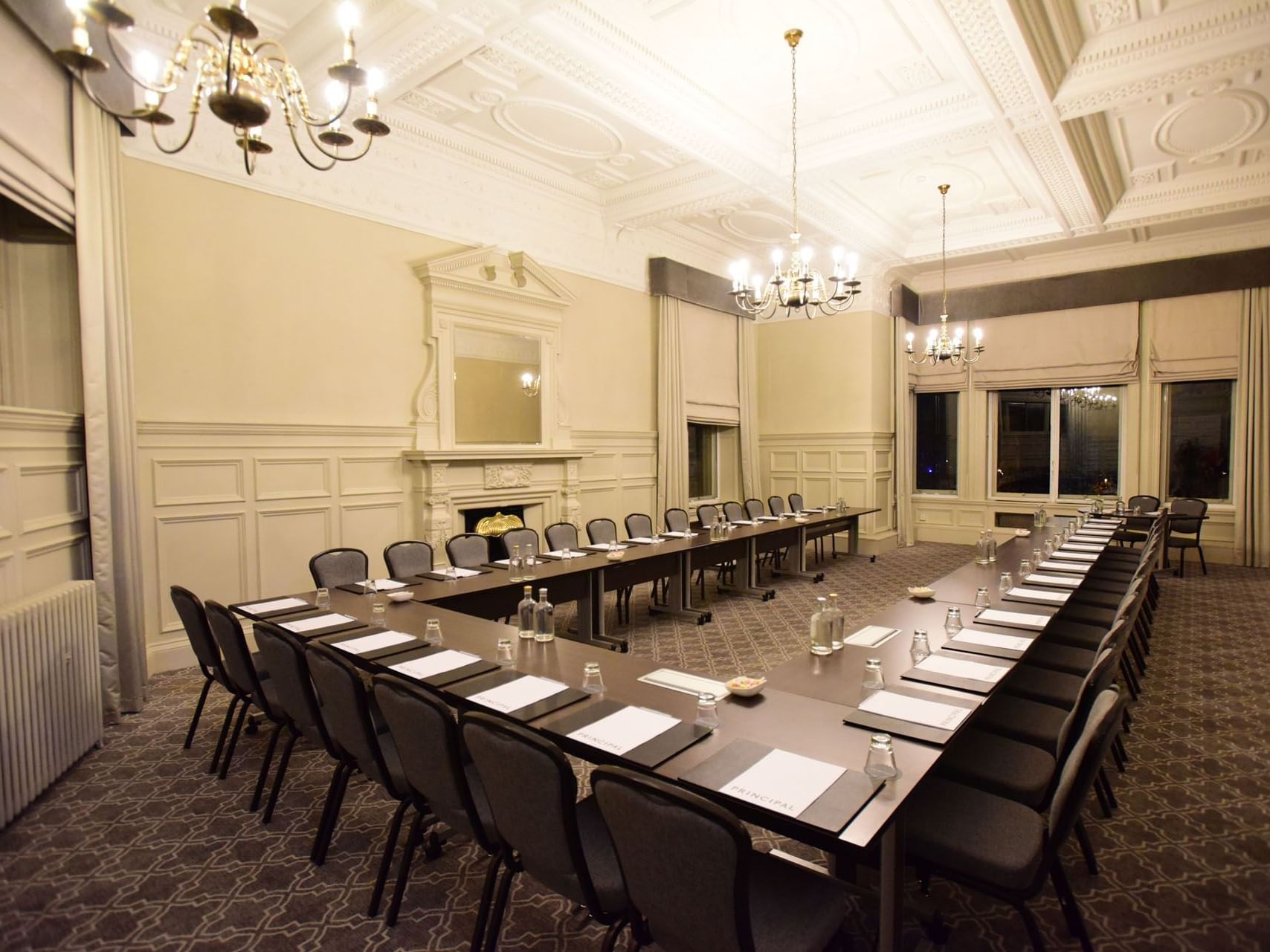 U-shape table set-up in Crown Room, conference venues in York at The Milner York