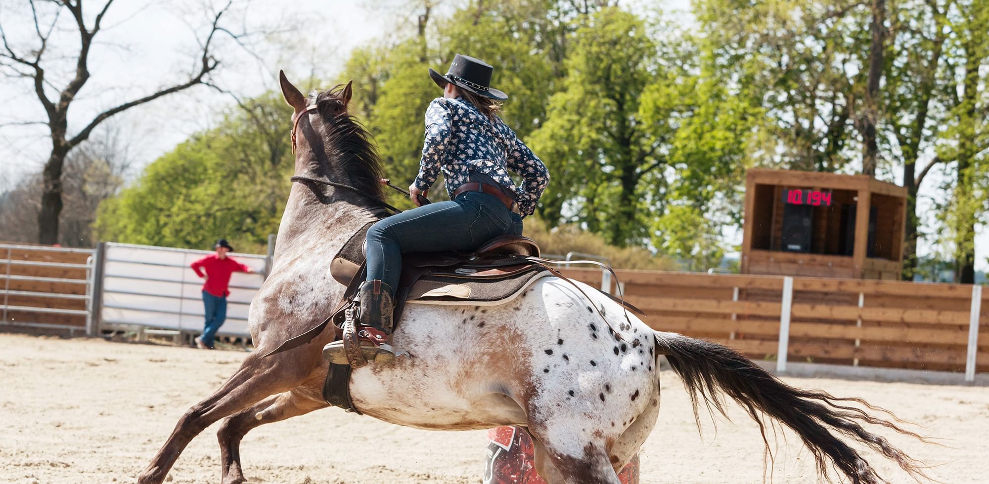 Girl riding a horse