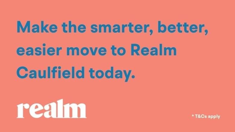 Promotion for rent-free offer for up to 8 weeks at Realm Caulfield.