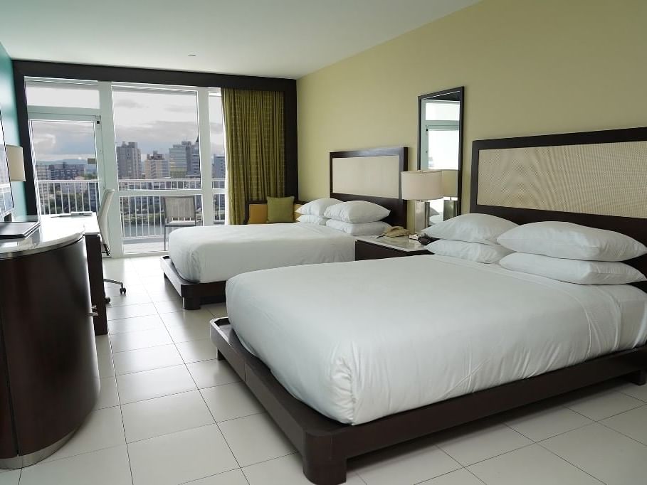 Bay view room with two Queen beds at The Condado Plaza Hilton 