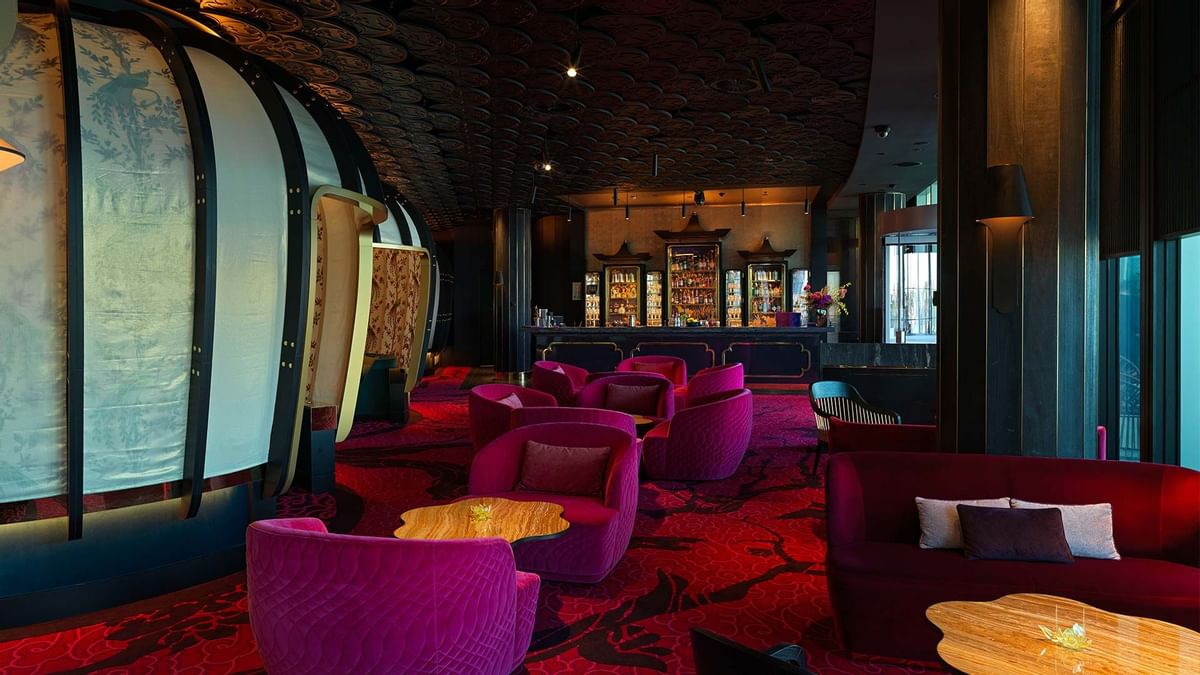 Bar counter & Seating area in Teahouse at Crown Towers Sydney