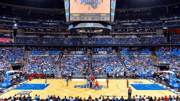 Basketball game in Amway Center near Lake Buena Vista Resort Village & Spa