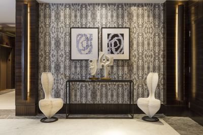 Art filled lobby of the Empire Hotel New York City