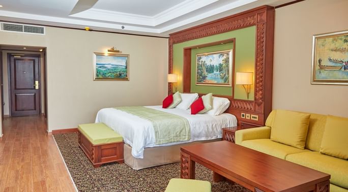 Interior of Superior deluxe room at Goma Serena Hotel