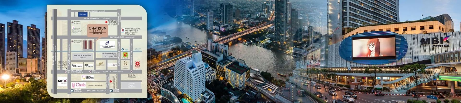 Collage of the hotel at Chatrium Grand Bangkok