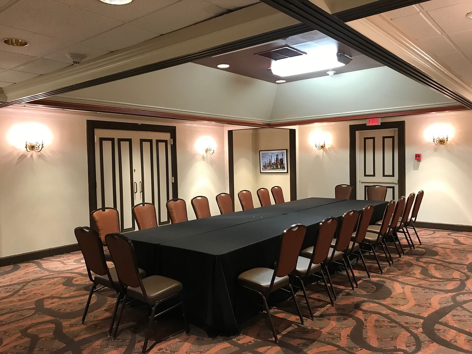 conference table in ballroom