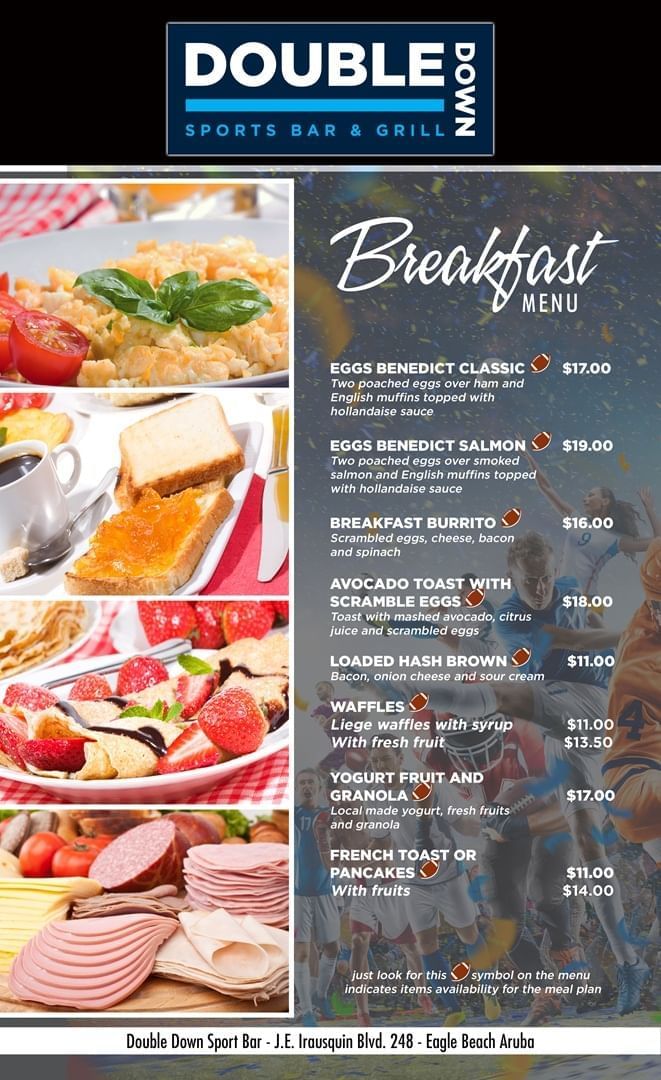 Double Down Breakfast Menu