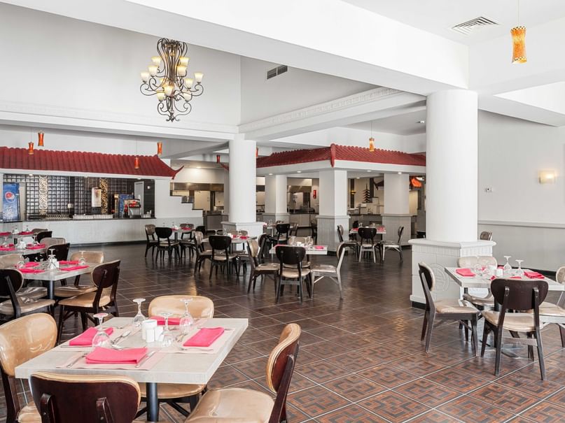 Dining area of L' Asiatique restaurant at Pickalbatros Alf Leila Wa Leila Resort - Neverland Hurghada, Red Sea Governorate.