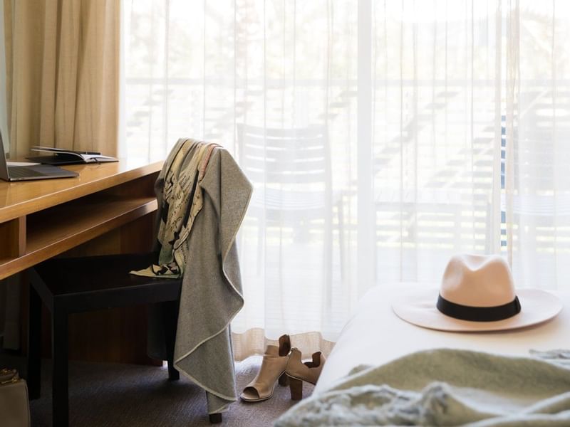 Hat on the bed in two bedroom villa at Pullman Magenta Shores