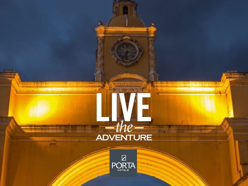 LIVE the ADVENTURE poster used at Porta Hotel Antigua