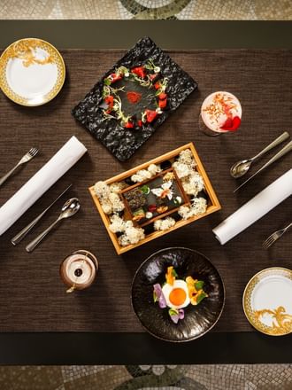 Close-up of Persian-Peruvian brunch at Palazzo Versace Dubai 