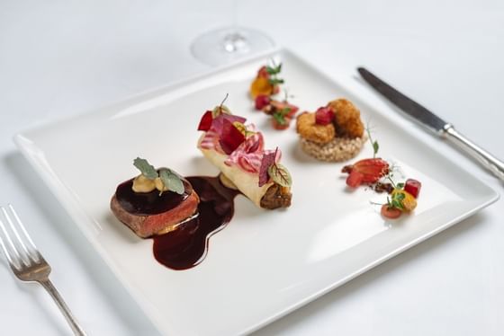 A dessert tray served at Imlauer Schloss Hotel Pichlarn