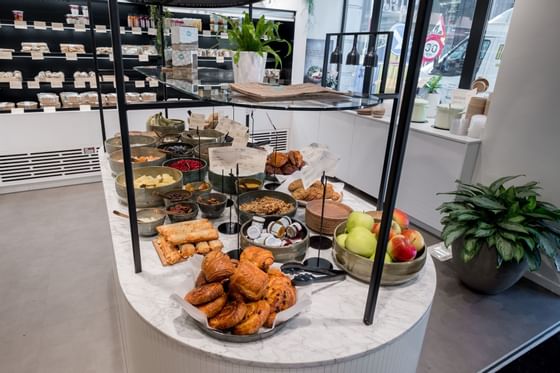 Buffets spread arranged in Foodmaker at Hotel Hubert Brussels