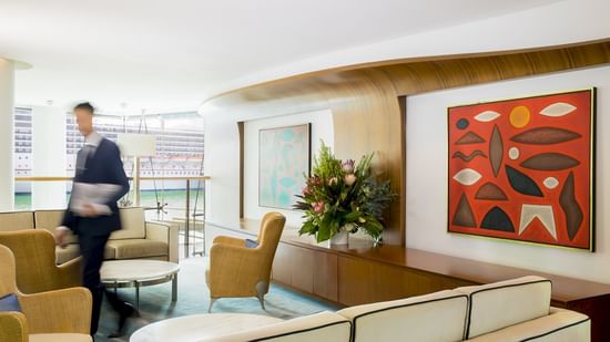 Interior of the lobby at Pullman Quay Grand Sydney Harbour