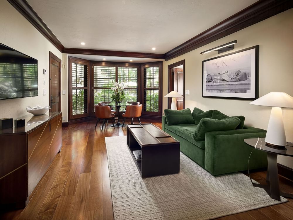 Living area in Luxury One-Bedroom Suite at Brazilian Court