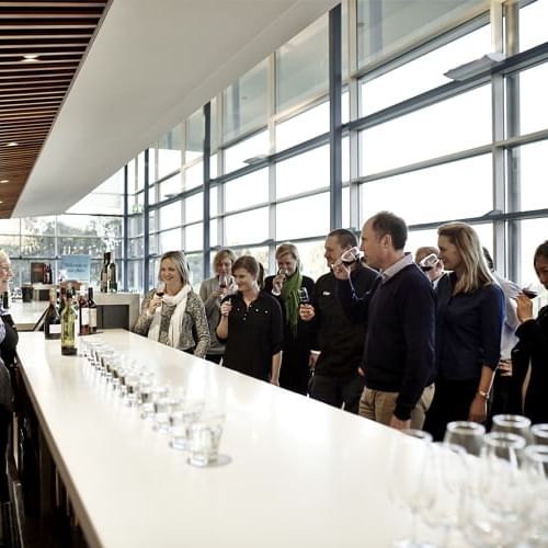 People testing different type of wine at Novotel Barossa Valley
