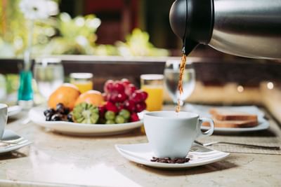 Closeup on Breakfast Served at Rio Celeste Hideaway