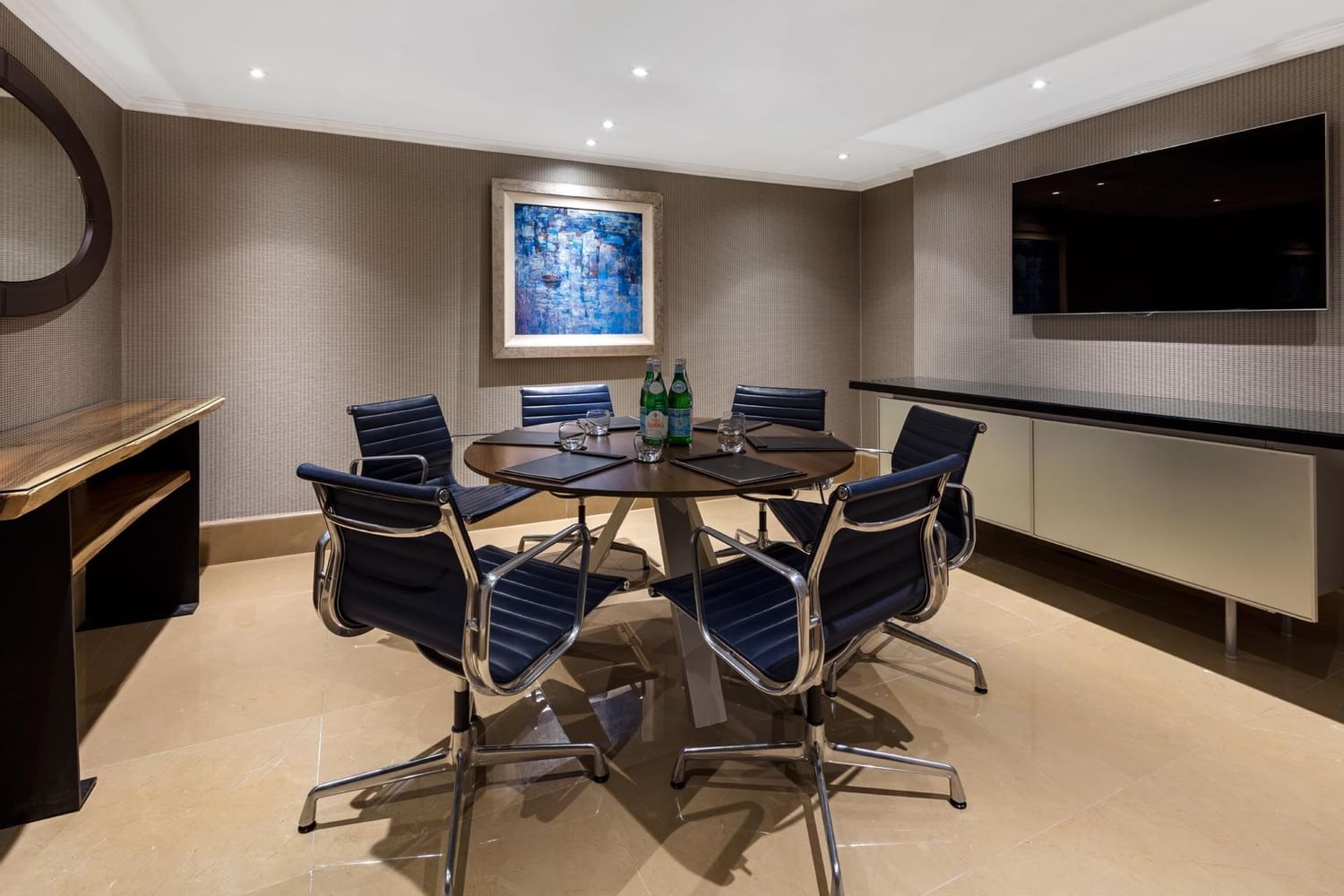 Interior of Private Suite boardroom at May Fair Hotel London