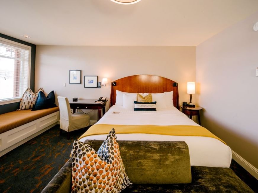 Waterfront Queen Room interior at Alderbrook Resort & Spa
