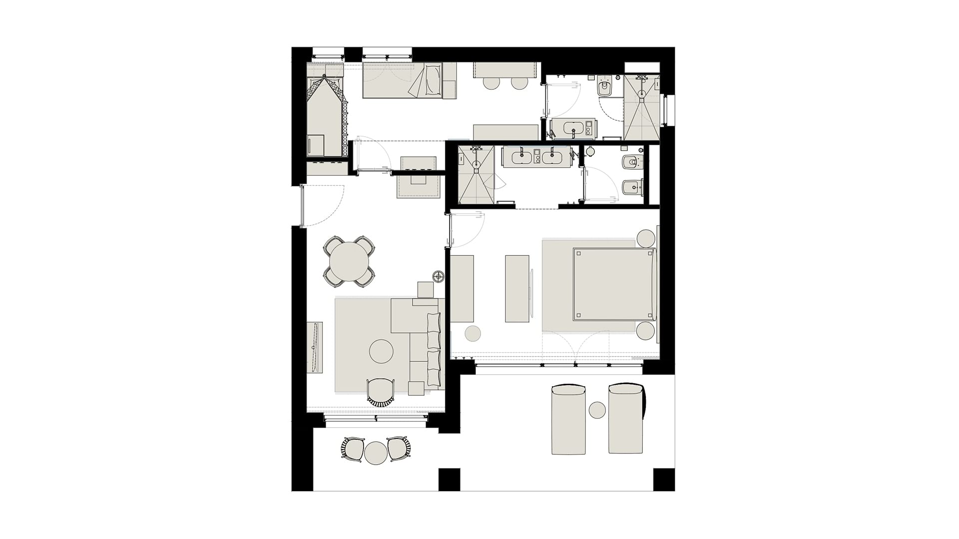 Pianta della Villa Familiare con vista mare al Falkensteiner Family Resort Sicily a Licata.