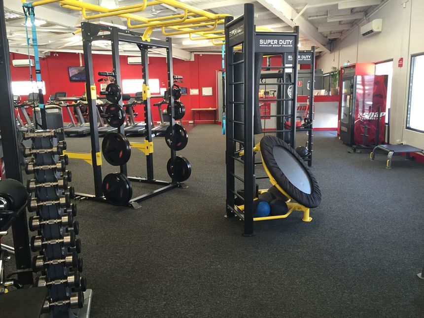 Fitness equipment in Snap Fitness at Ocean Centre Hotel