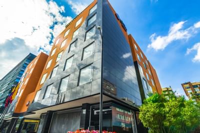 The exterior view of the hotel
