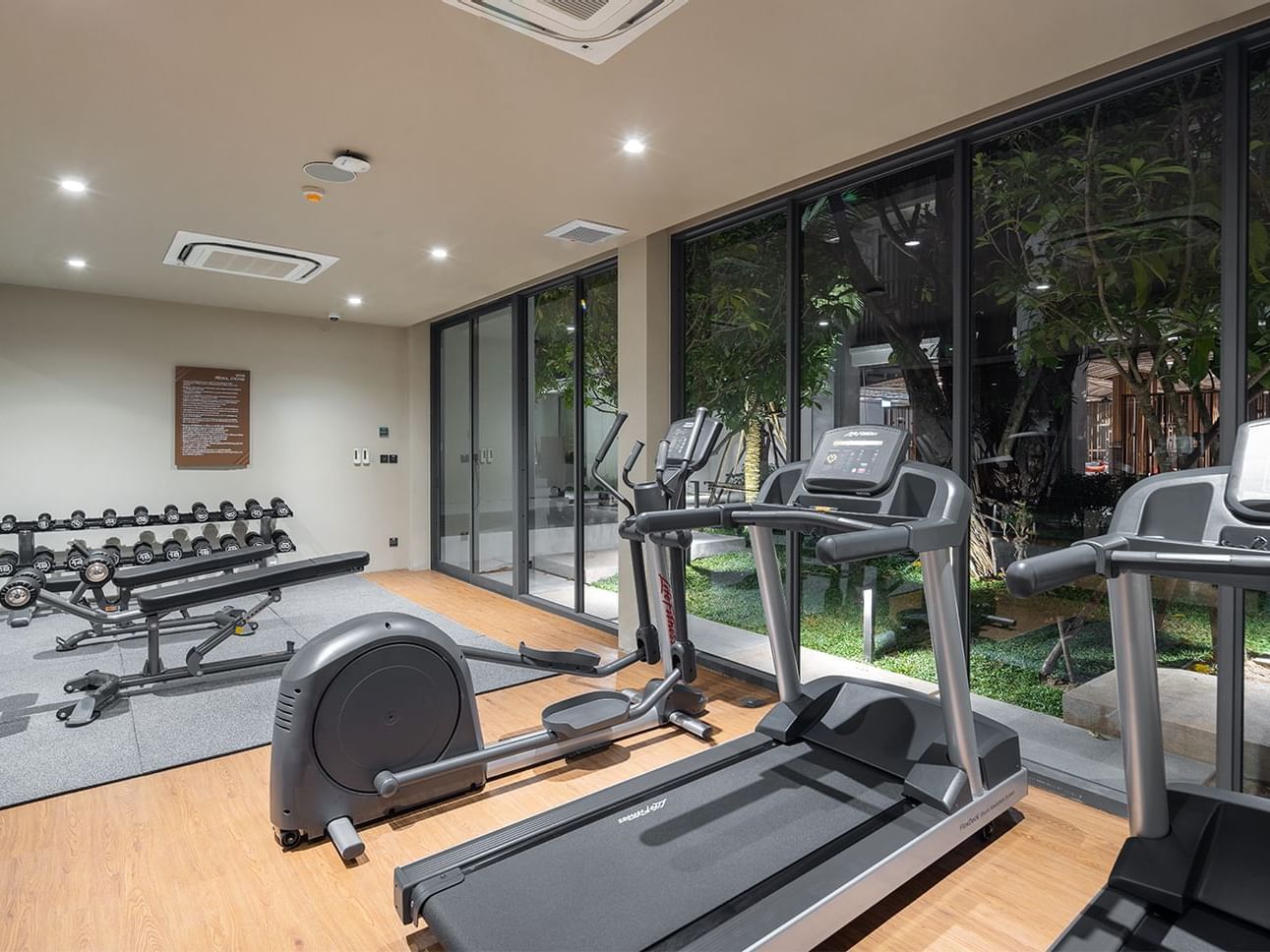 Treadmills & equipment in the gym at U Hotels & Resorts