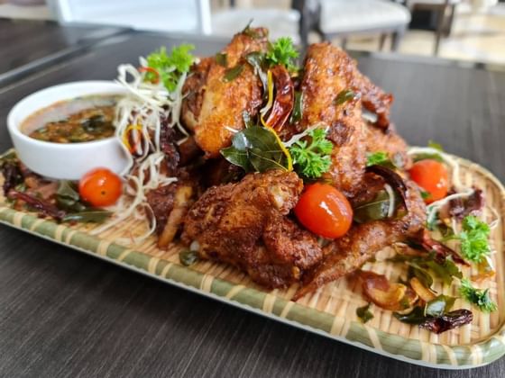 close up of delicious Beer Chicken Wings at The Danna Langkawi