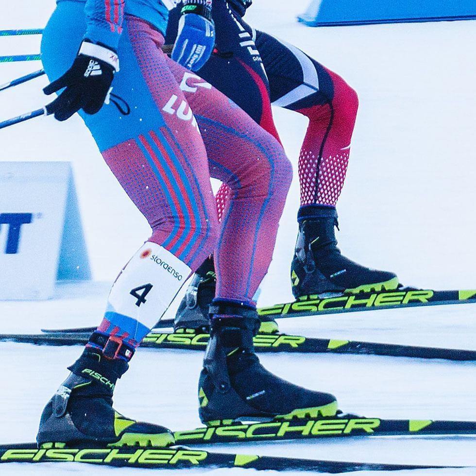 Close-up on ski racers legs near Falkensteiner Hotels