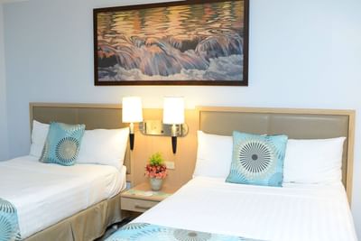 room with two beds