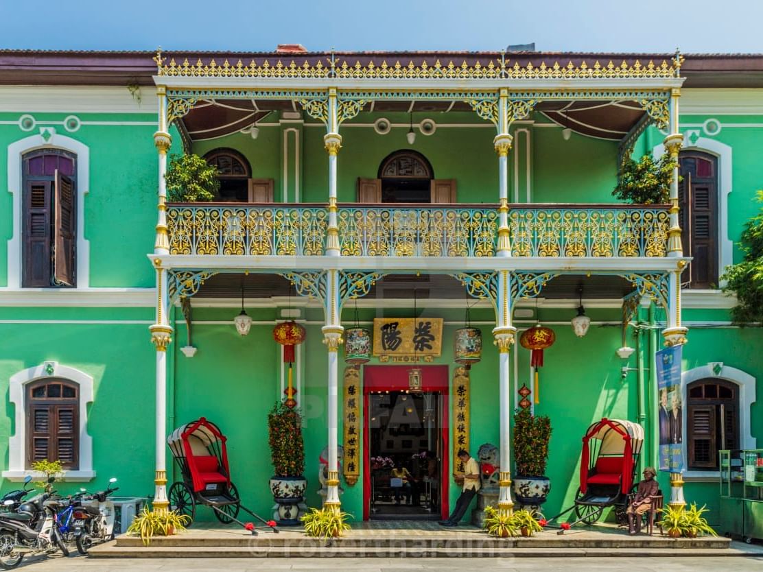 Exterior of Pinang Peranakan Mansion near the Wembley Hotel