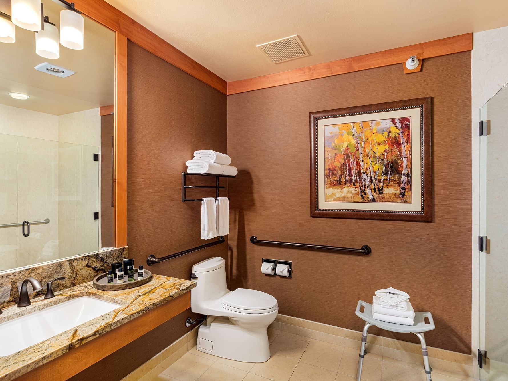 Accessible bathroom at Wyoming Inn
