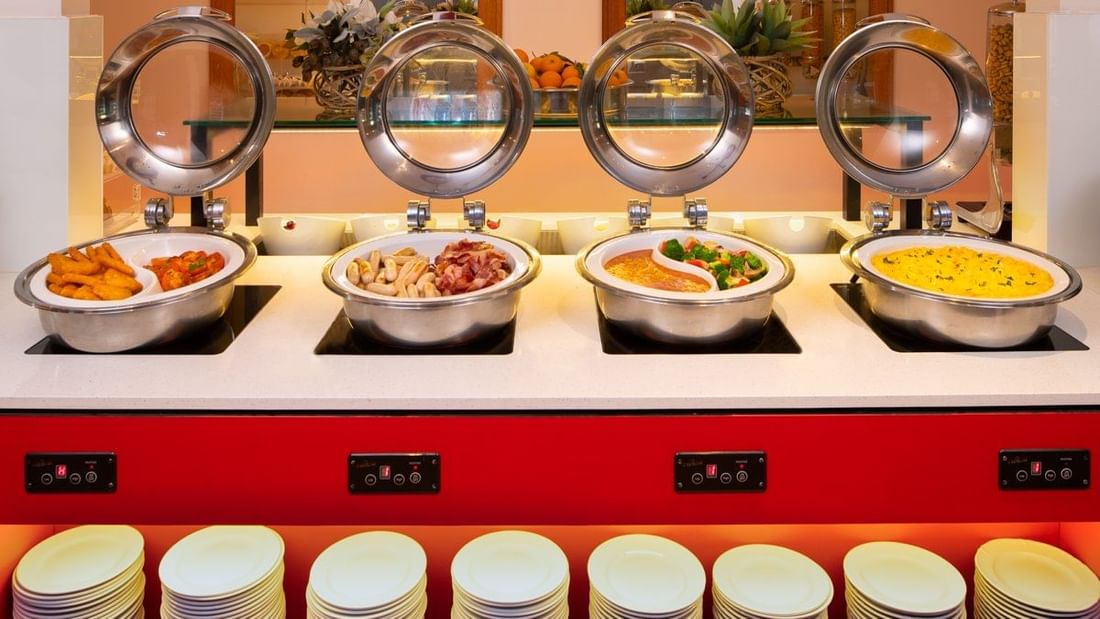 Buffet arranged in Ibis Kitchen Restaurant at ibis Sydney World Square hotel