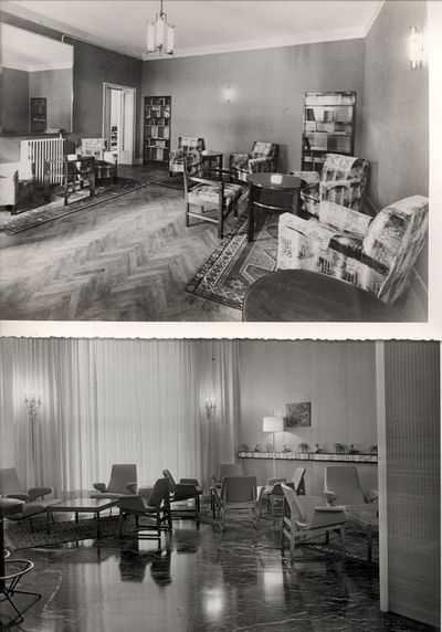 Sala Lettura visuale 1930 Hotel Manin Milano