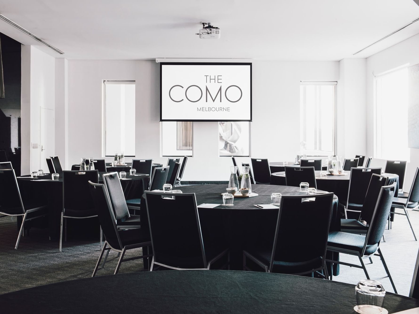 Cabaret set-up in Chapel Suite at The Como Hotel Melbourne