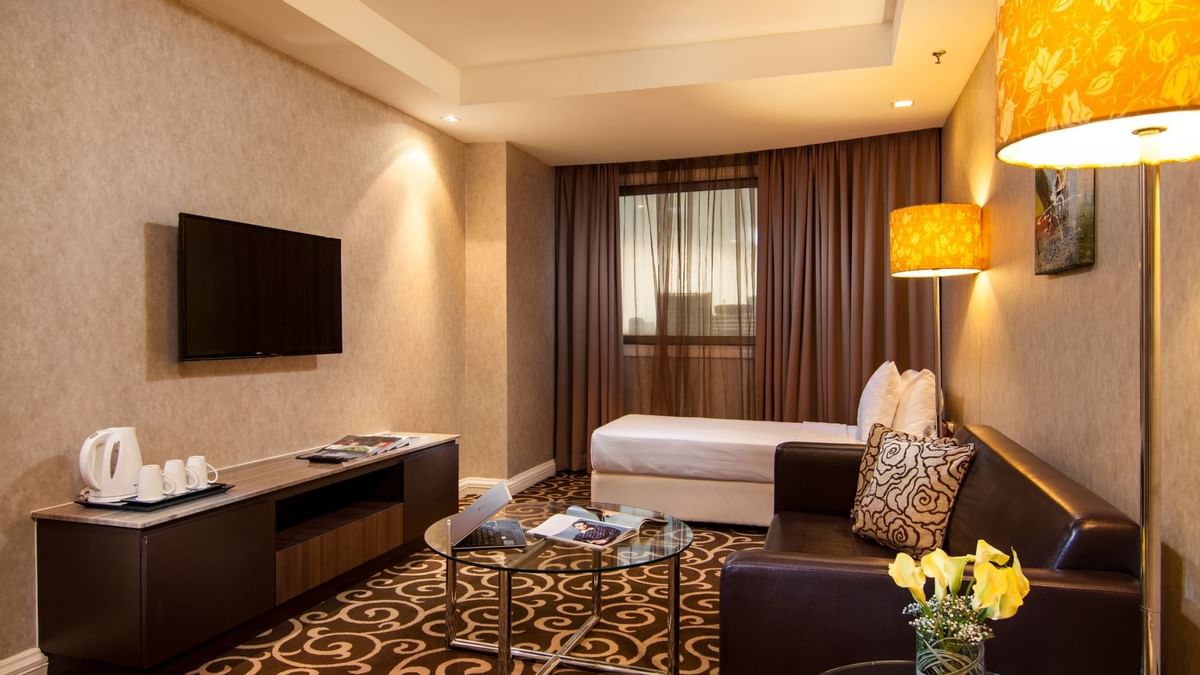 Gaming computer & mics in Family Fun Suite at Sunway Resort