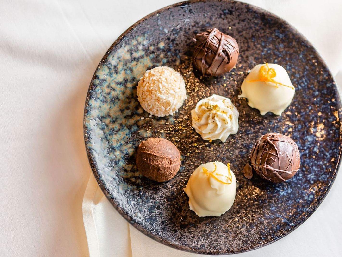 Chocolate Truffles dessert served at The Herrington Inn & Spa