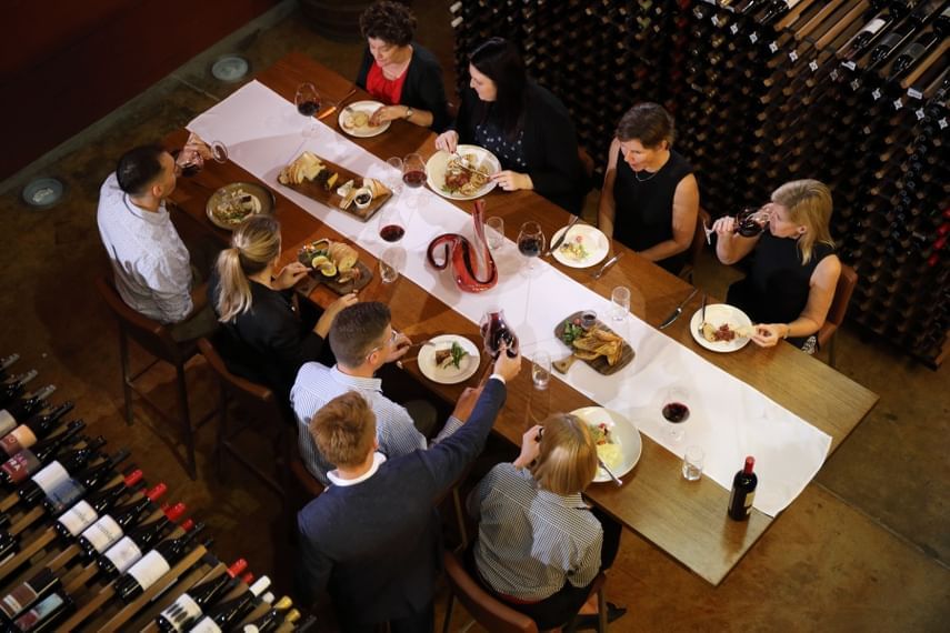 Group of People dining at National Wine Centre Australia near Grosvenor Hotel Adelaide